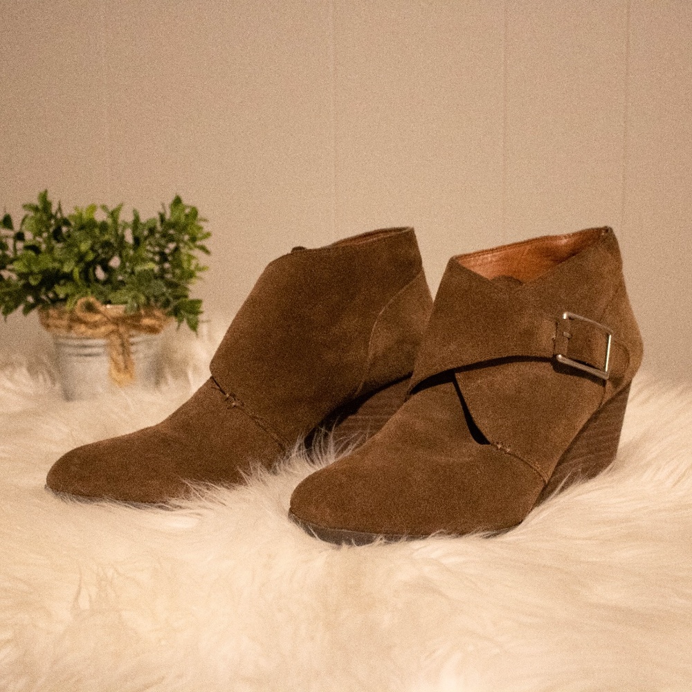 Lucky Brand Brown Suede Booties